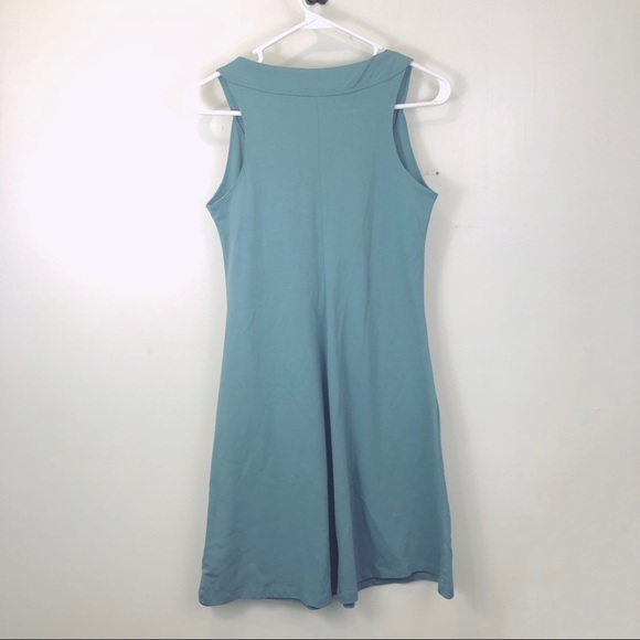 Athleta Women’s Athletic Shift Dress Blue Green Sleeveless Size Medium - Picture 2 of 5